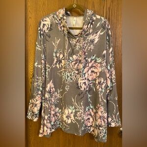 Floral Gray Women's Hoodie